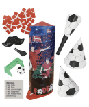 Stor bordbombe med fodbold mål og fløjte