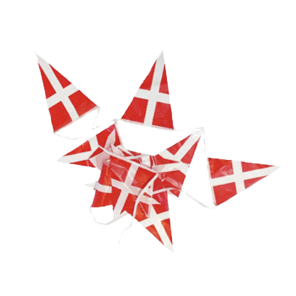 Guirlande - Flag guirlande med 12 flag - 4 meter