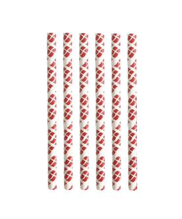 Fødselsdagssugerør i pap med flag