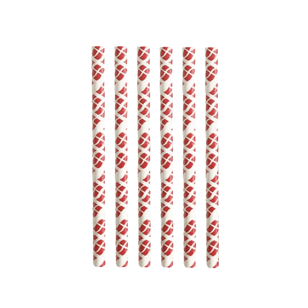 Fødselsdagssugerør i pap med flag